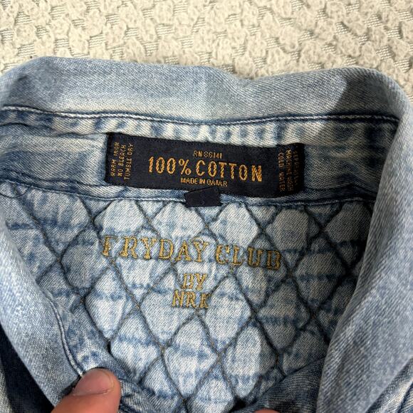 Fryday Club NRK Cotton Plaid Flannel Button Shirt Sz XXL - Picture 5 of 8